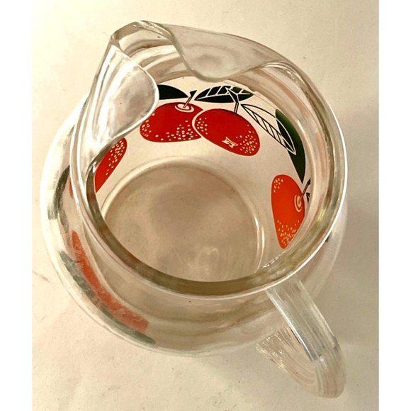 Vintage Orange Juice Pitcher MCM Libbey Glass 7.5" x 3.5" - Picture 12 of 13